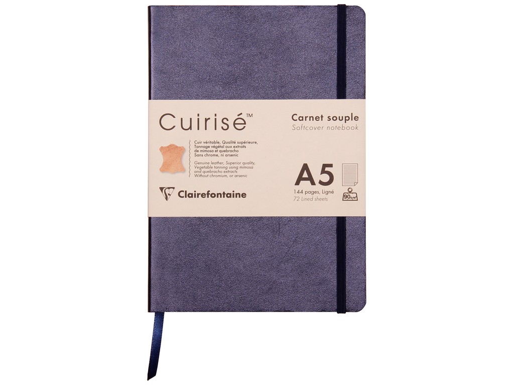 Notebook cu coperta moale din piele Cuirise A5 Clairefontaine Clairefontaine imagine 2022 depozituldepapetarie.ro