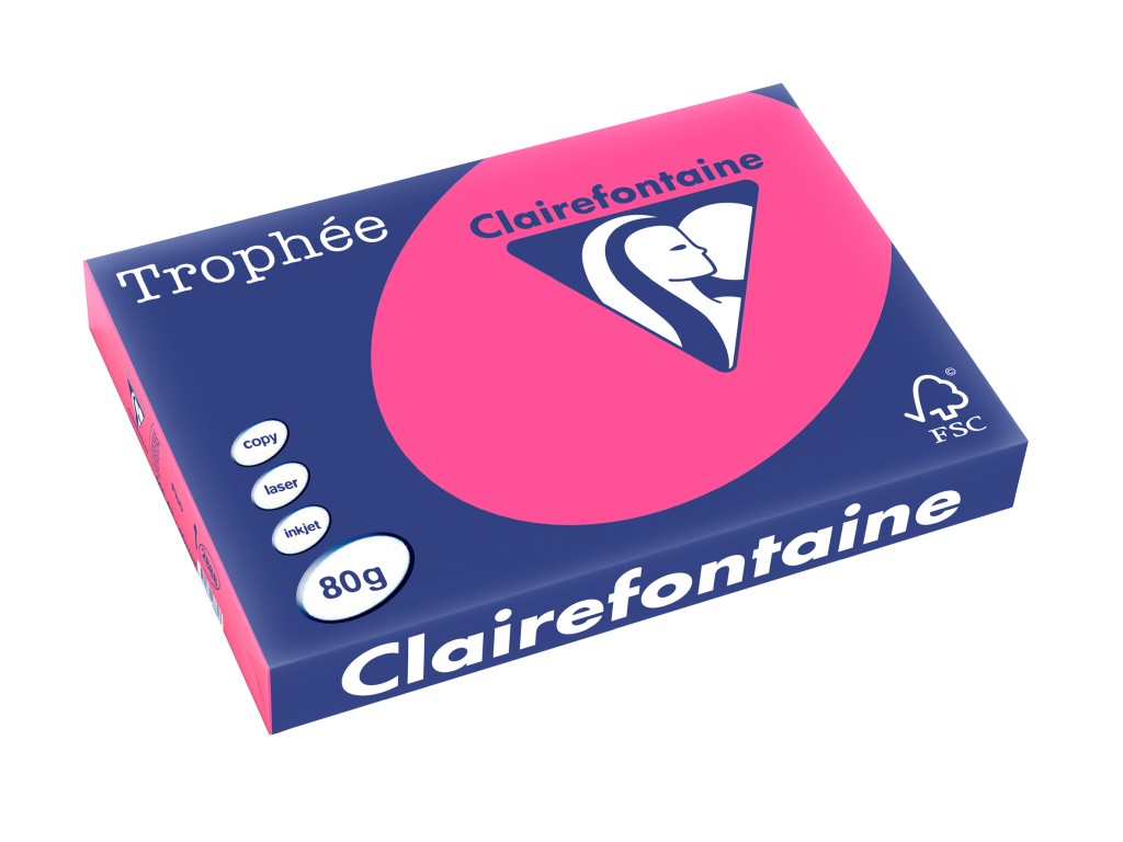 Hartie color Clairefontaine Fluo A3 Clairefontaine imagine 2022 depozituldepapetarie.ro