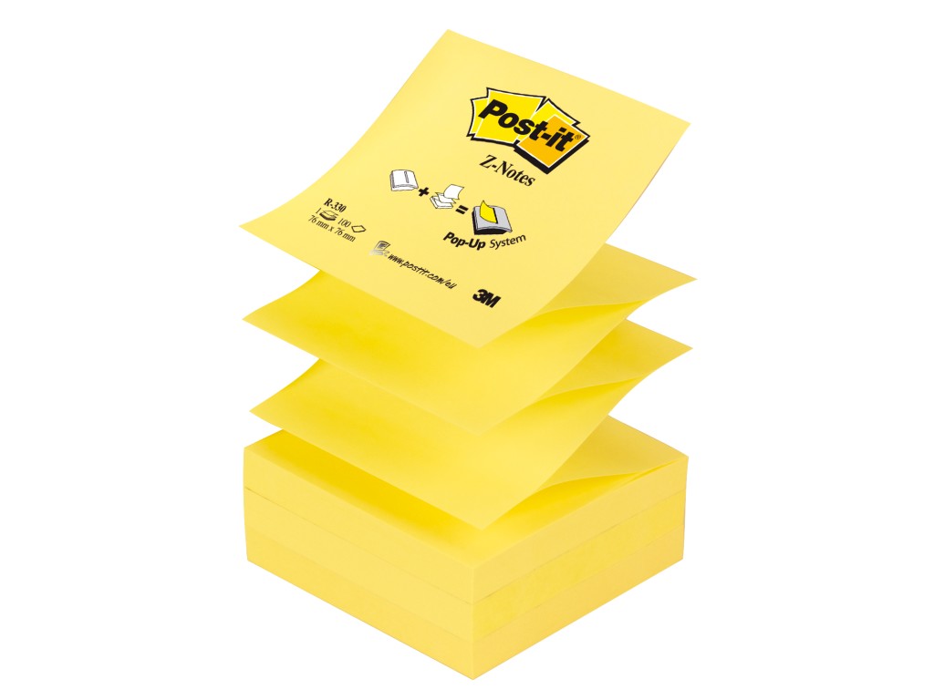 Notes adeziv Post-it® Canary Yellow™ „Z” Post-it imagine 2022 depozituldepapetarie.ro