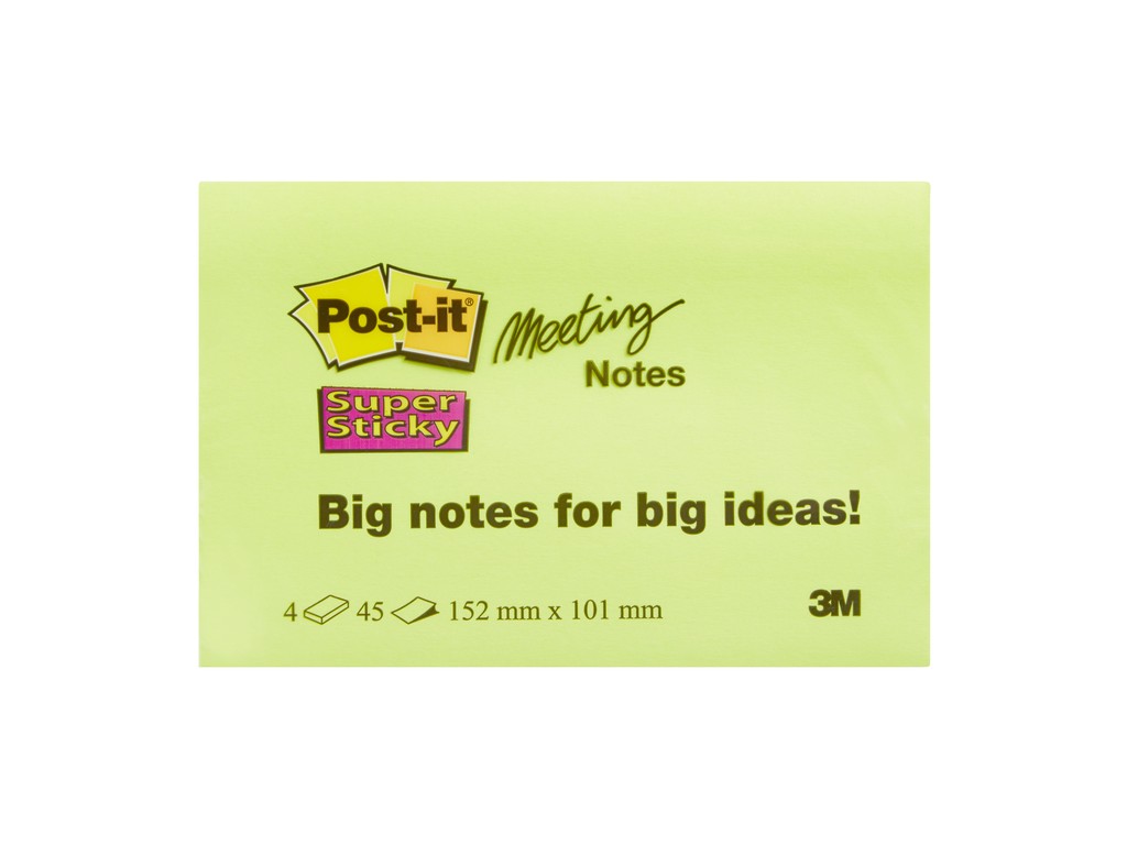 Notes adeziv Post-it® Super Sticky™ 152 x 101 mm Post-it imagine 2022 depozituldepapetarie.ro