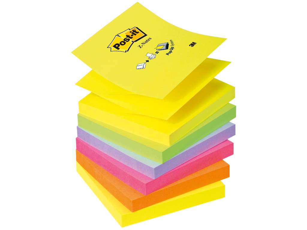 Notes adeziv Post-it® „Z” Neon unicolor Post-it imagine 2022 depozituldepapetarie.ro