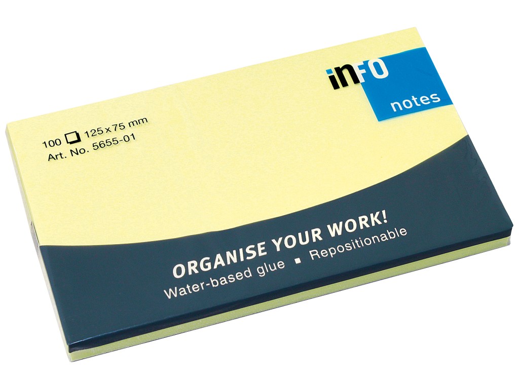 Notes adeziv yellow 125 x 75 mm