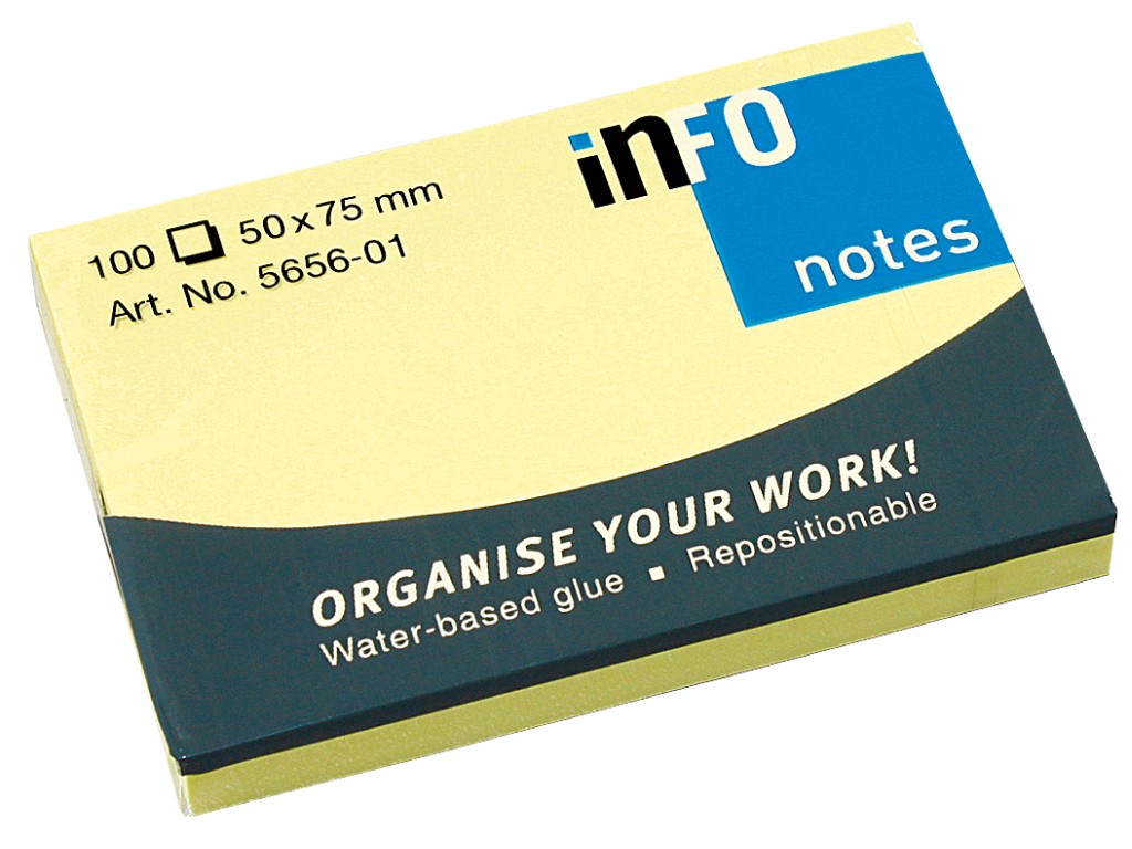 Notes adeziv yellow 50 x 75 mm
