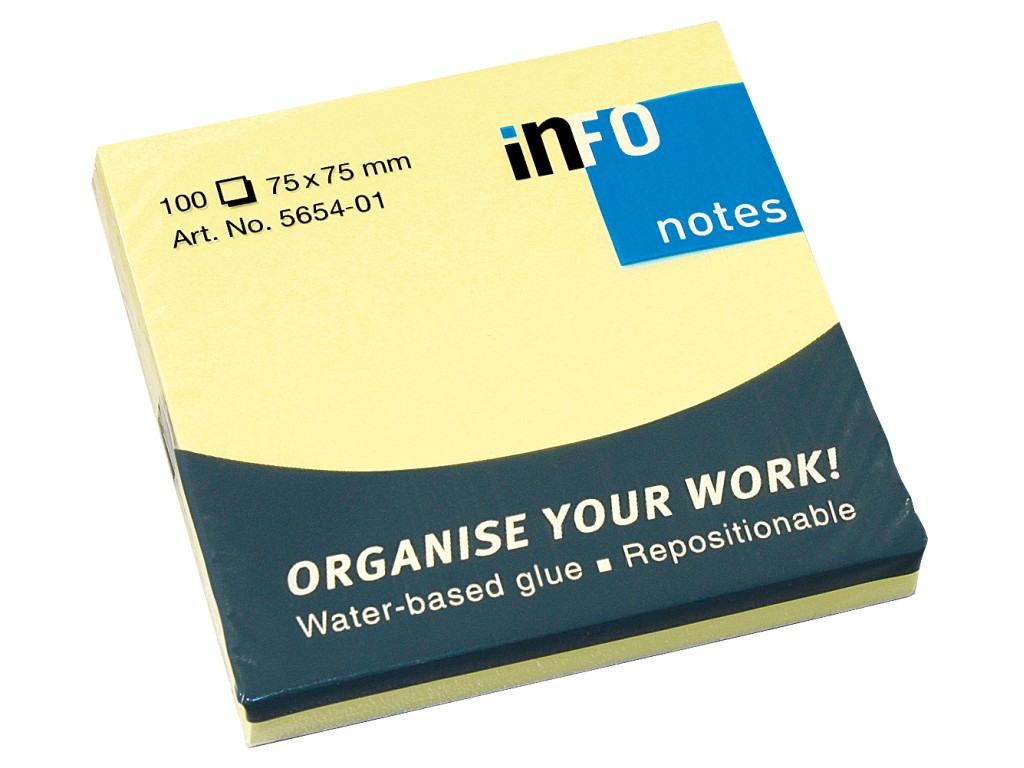 Notes adeziv Yellow 75 x 75 mm
