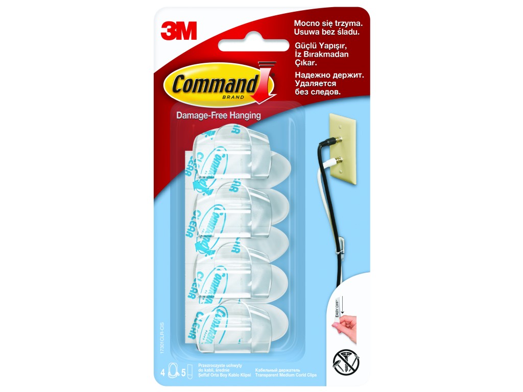 Carlige organizare cabluri design mediu command 3m