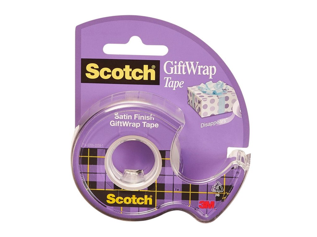 Banda adeziva Gift Wrap cu dispenser 19 mm x 16.5 m Scotch sanito.ro