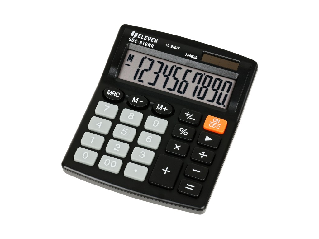 Calculator de birou 10 digiti  124 x 102 x 25 mm  Eleven SDC-810NR