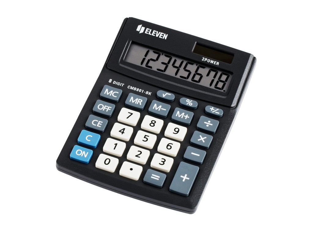 Calculator de birou 8 digiti  137 x 102 x 31 mm  Eleven CMB801-BK