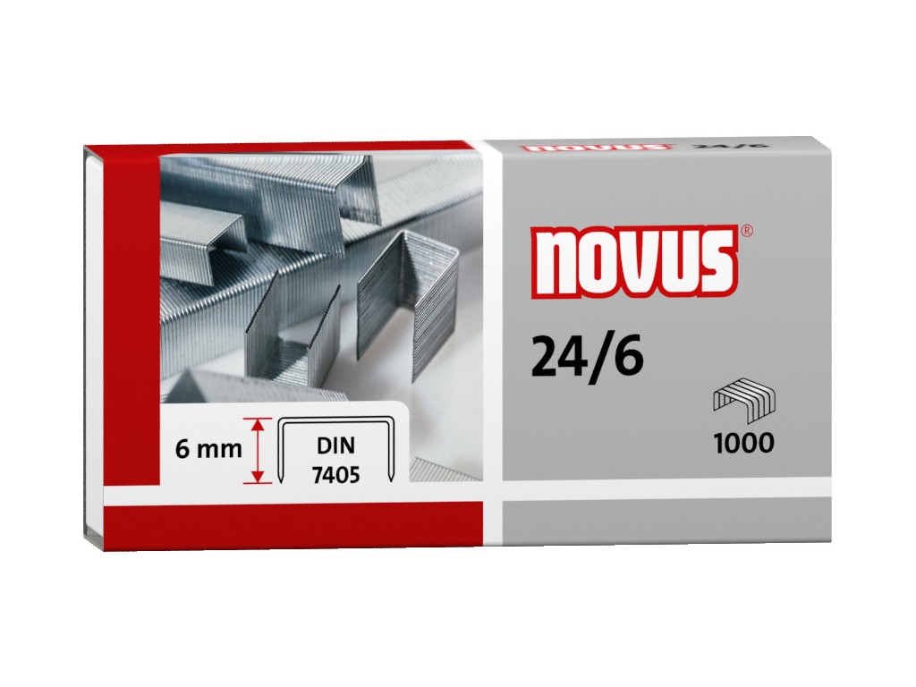 Capse Novus 24/6 1000 buc Novus imagine 2022 depozituldepapetarie.ro
