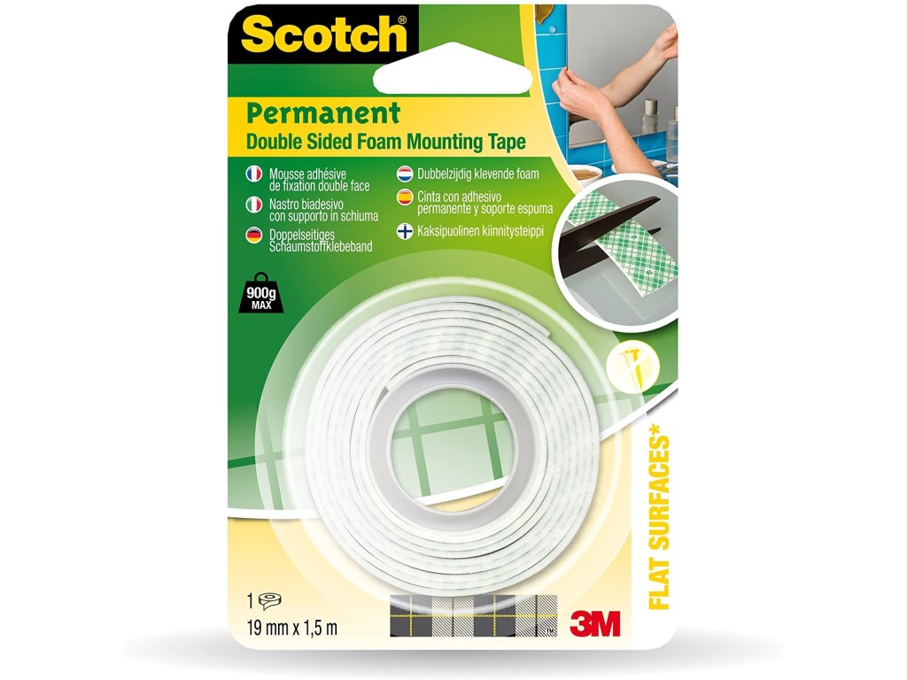 Banda dublu adeziva pentru montare 19 mm x 1 5 m scotch
