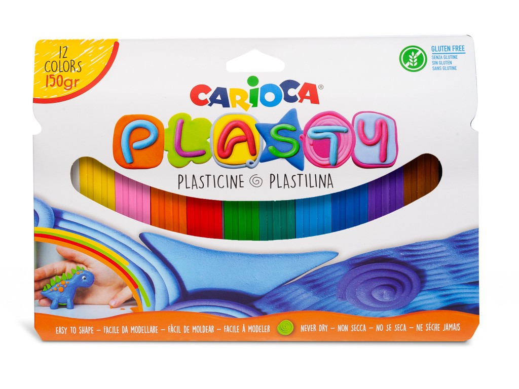 Plastilina Carioca Plasty 12/set Carioca imagine 2022 depozituldepapetarie.ro
