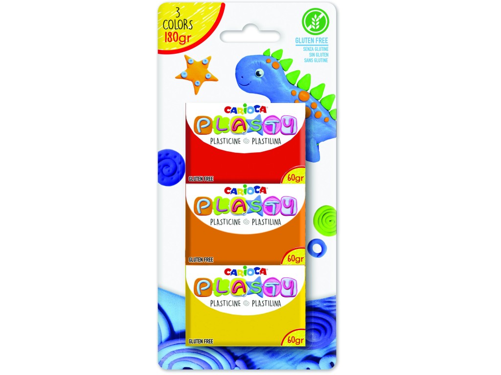 Plastilina carioca plasty 3/set