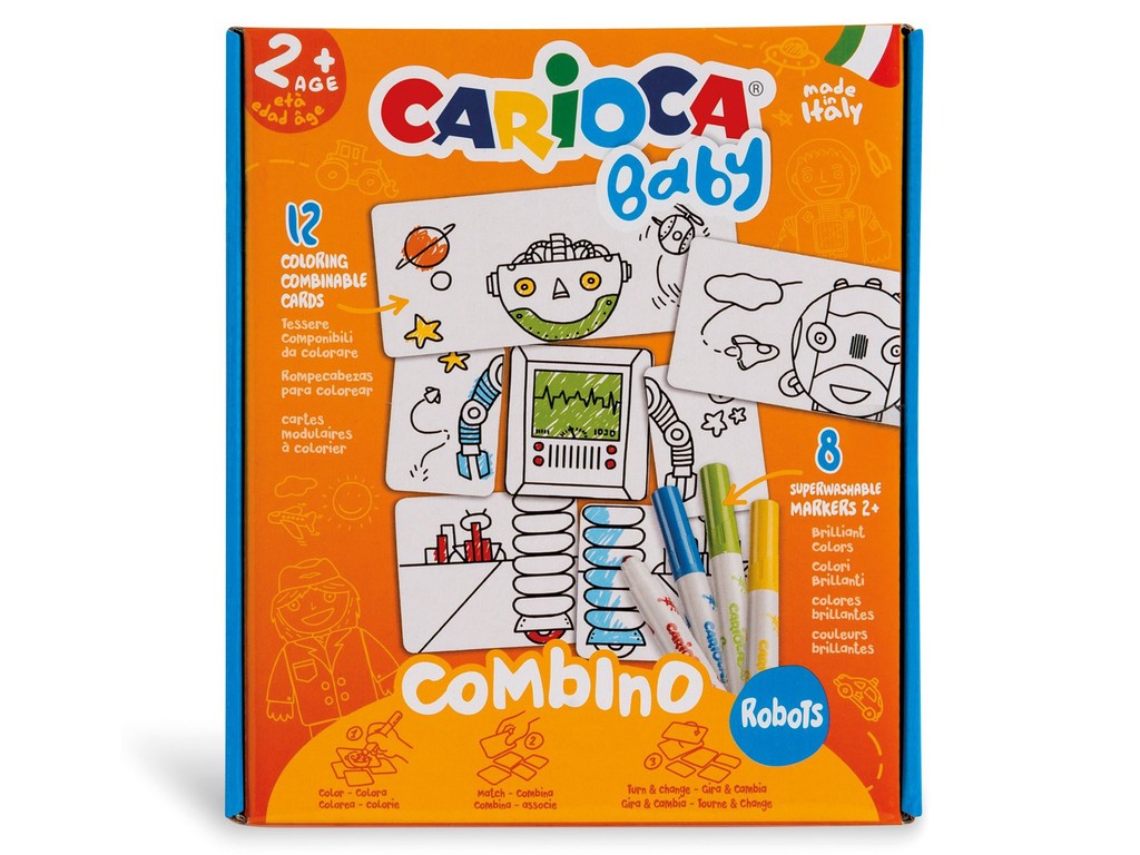 Set creativ Carioca Baby 2+ Robots Carioca imagine model 2022