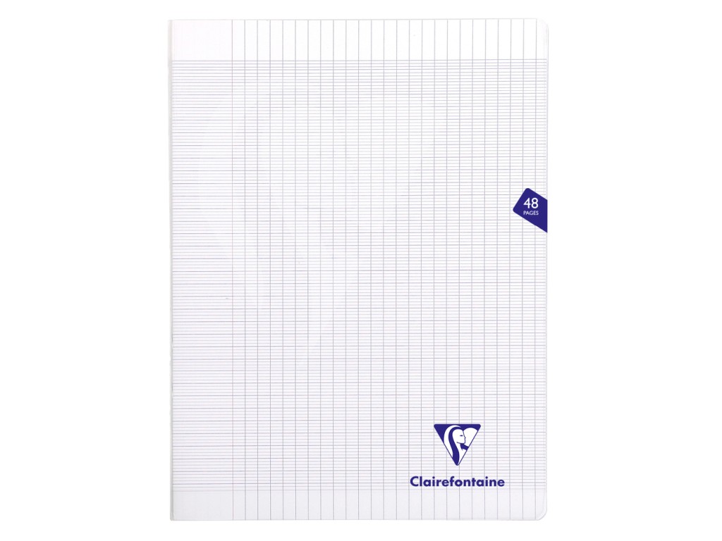Caiet A4+ (24 x 32 cm) capsat  24 file  coperta PP  liniatura franceza  Clairefontaine