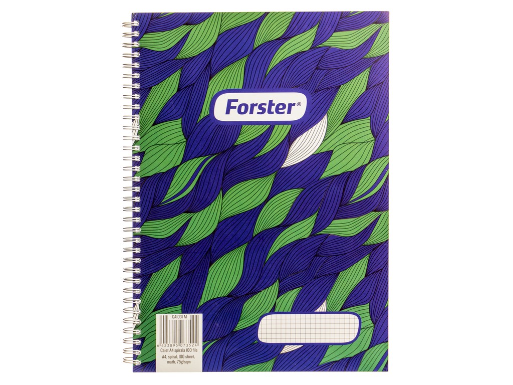 Caiet cu spirala Forster A4 100 file sanito.ro