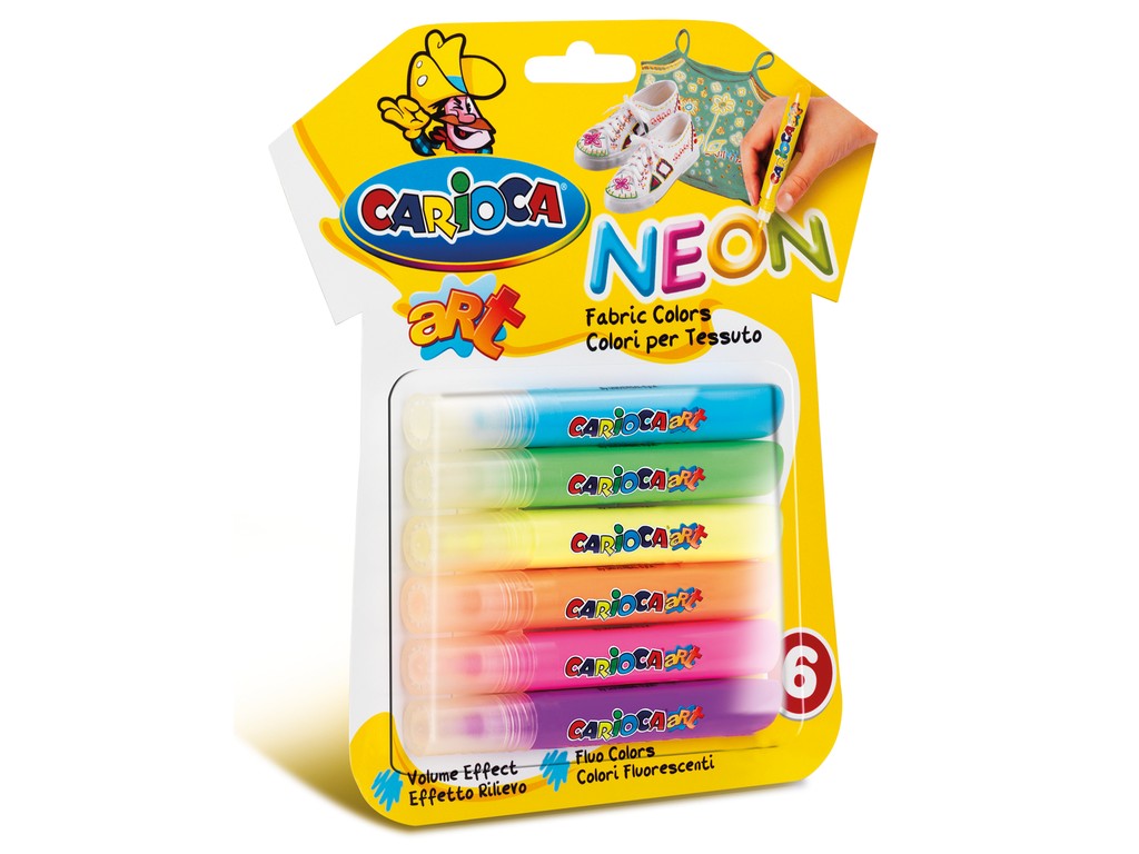Carioca fabric art neon 6/set