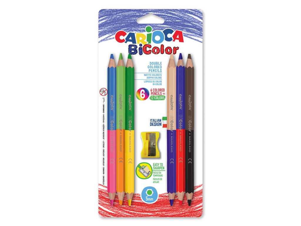Creioane Bi-color 6/set Carioca imagine model 2022