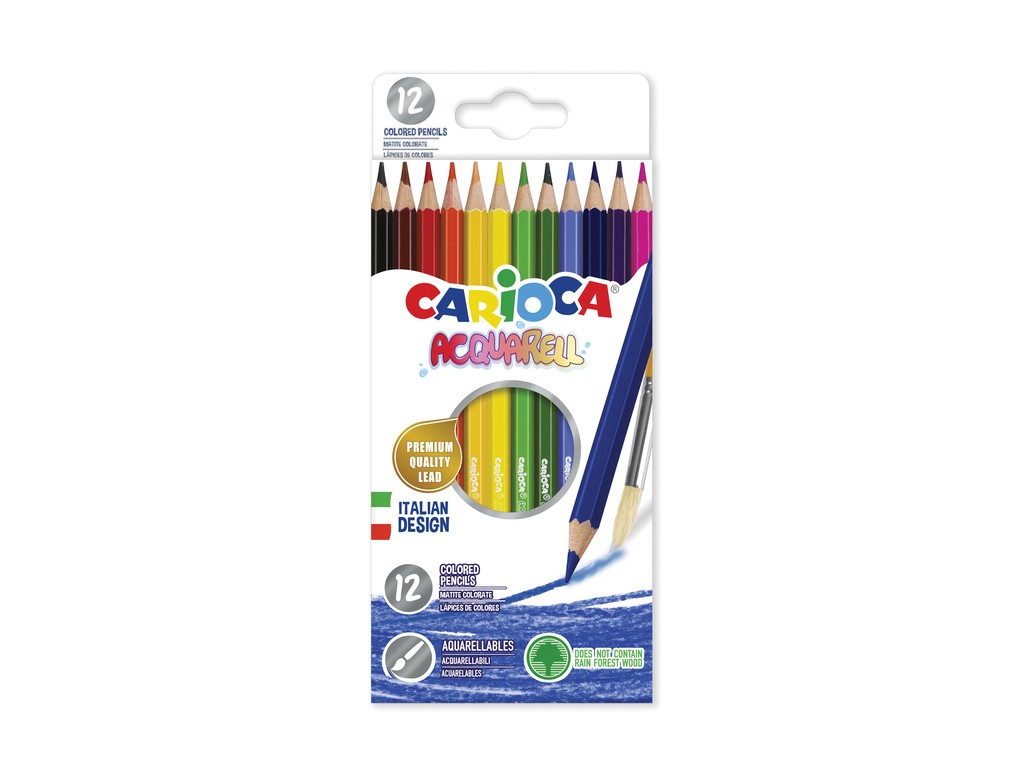 Creioane color Acquarell 12/set Carioca imagine 2022 depozituldepapetarie.ro