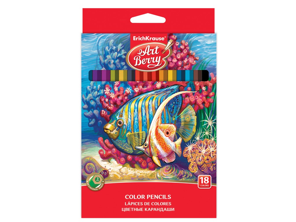 Creioane color hexagonale artberry 18/set