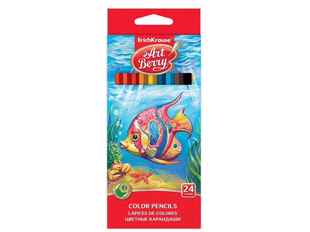 Creioane color hexagonale artberry 24/set