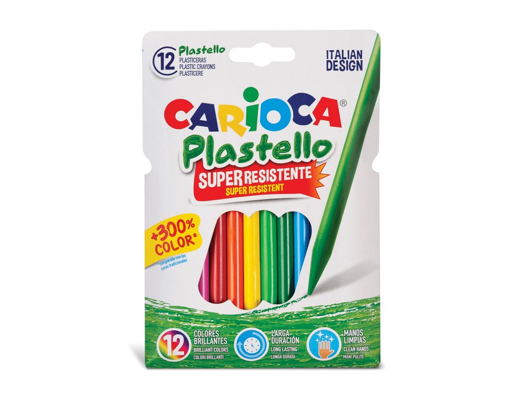 Creioane plastifiate Carioca Plastello 12/set Carioca imagine 2022 depozituldepapetarie.ro