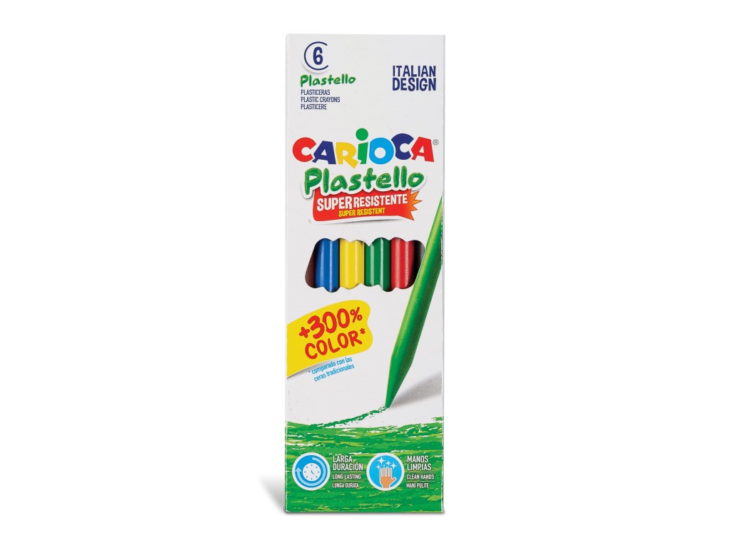 Creioane plastifiate Carioca Plastello 6/set Carioca imagine 2022 depozituldepapetarie.ro