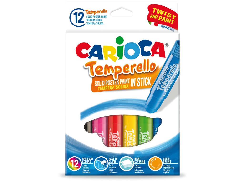 Creion-tempera Temperello 12/set Carioca