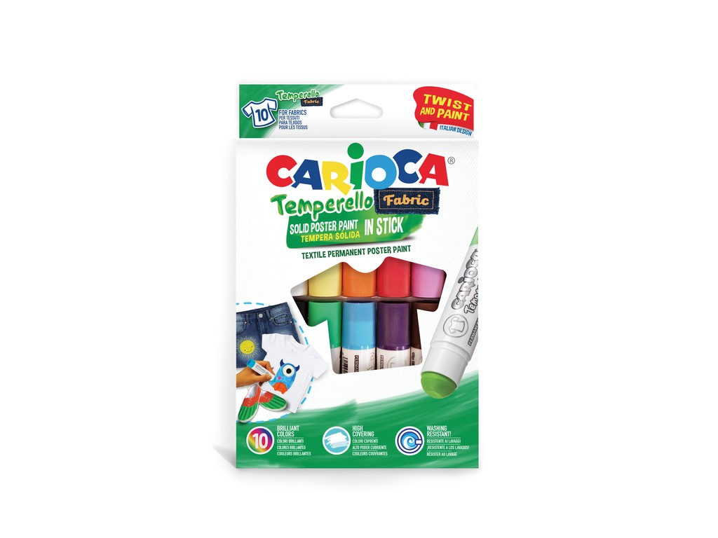 Creion-tempera Temperello Fabric Carioca 10/set