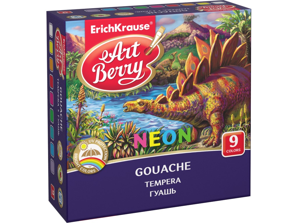 Guase artberry neon cu protectie uv 20ml 9/set