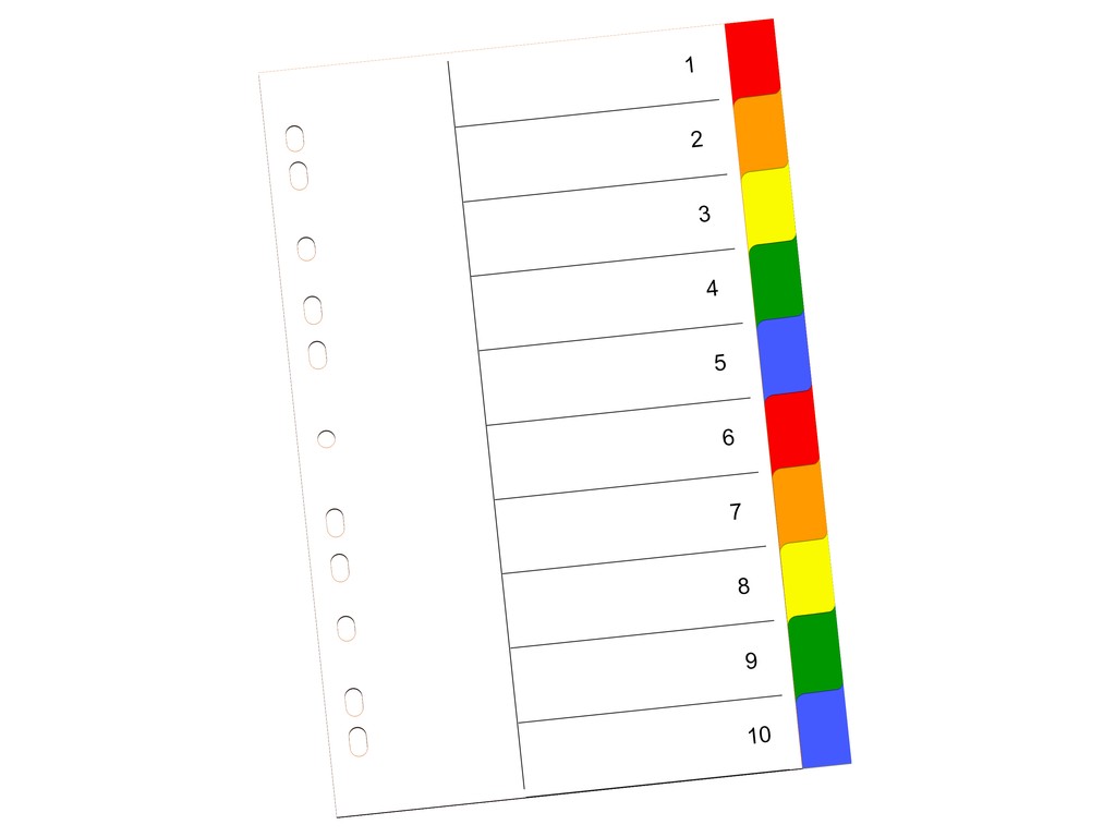 Index color din plastic 10 buc