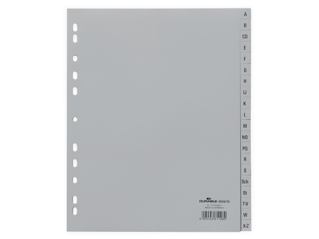 Index plastic A4 A-Z Durable