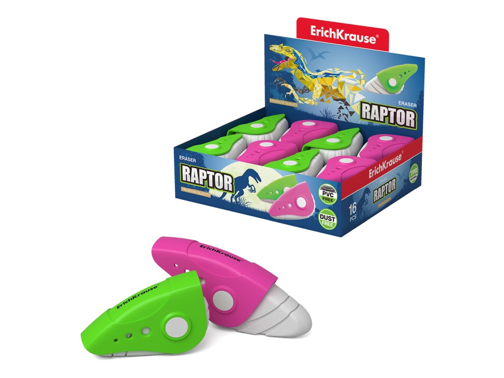 Guma de sters Raptor in suport Erich Krause