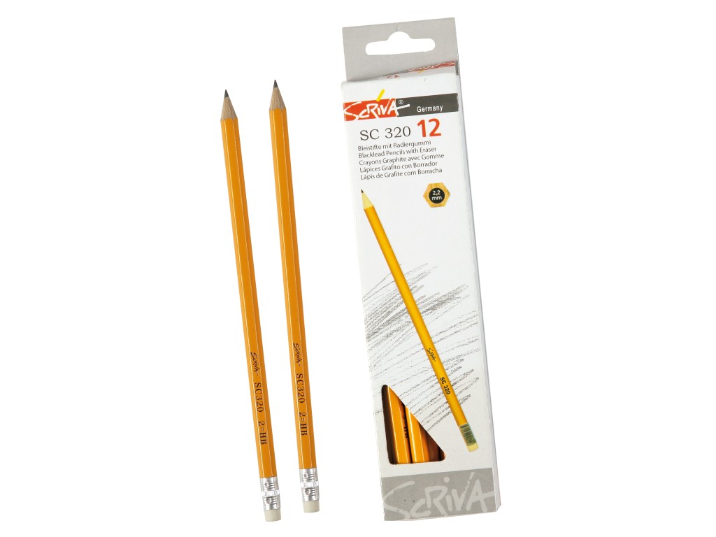Creion cu guma Scriva 12/set