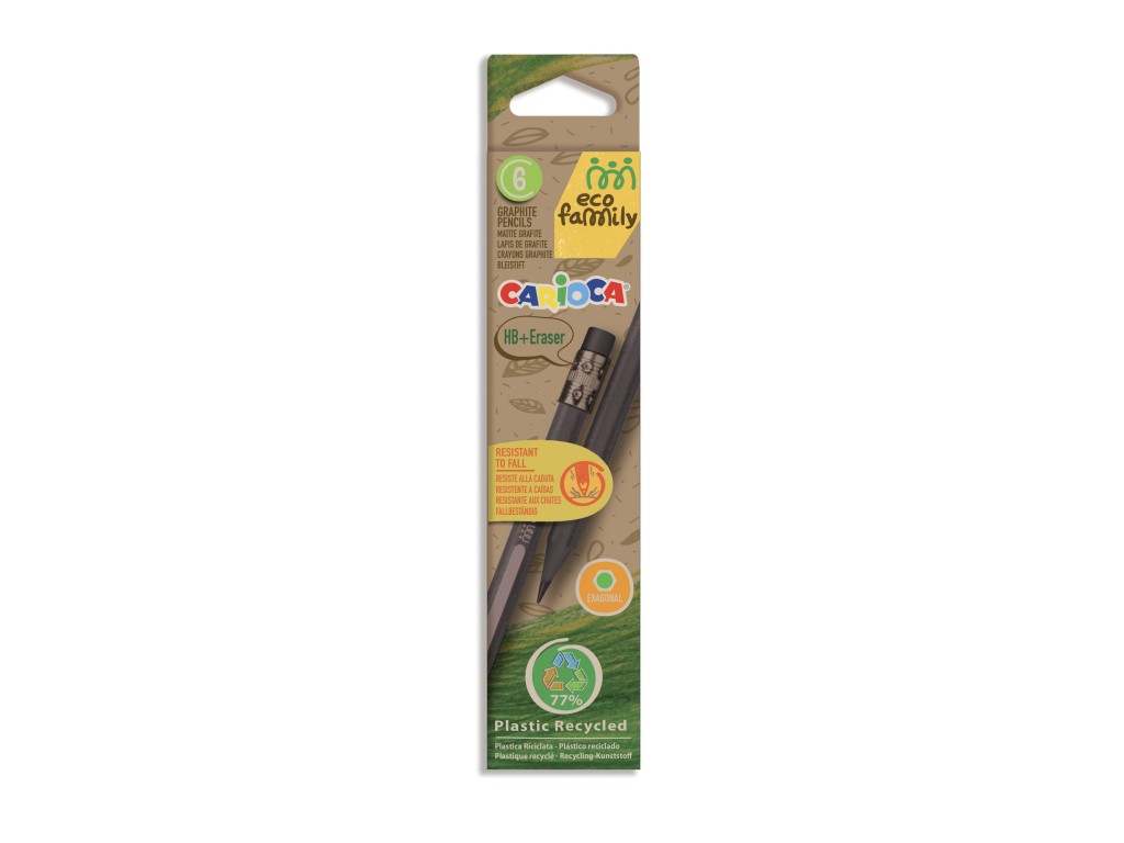 Creion hb carioca ecofamily 6/set