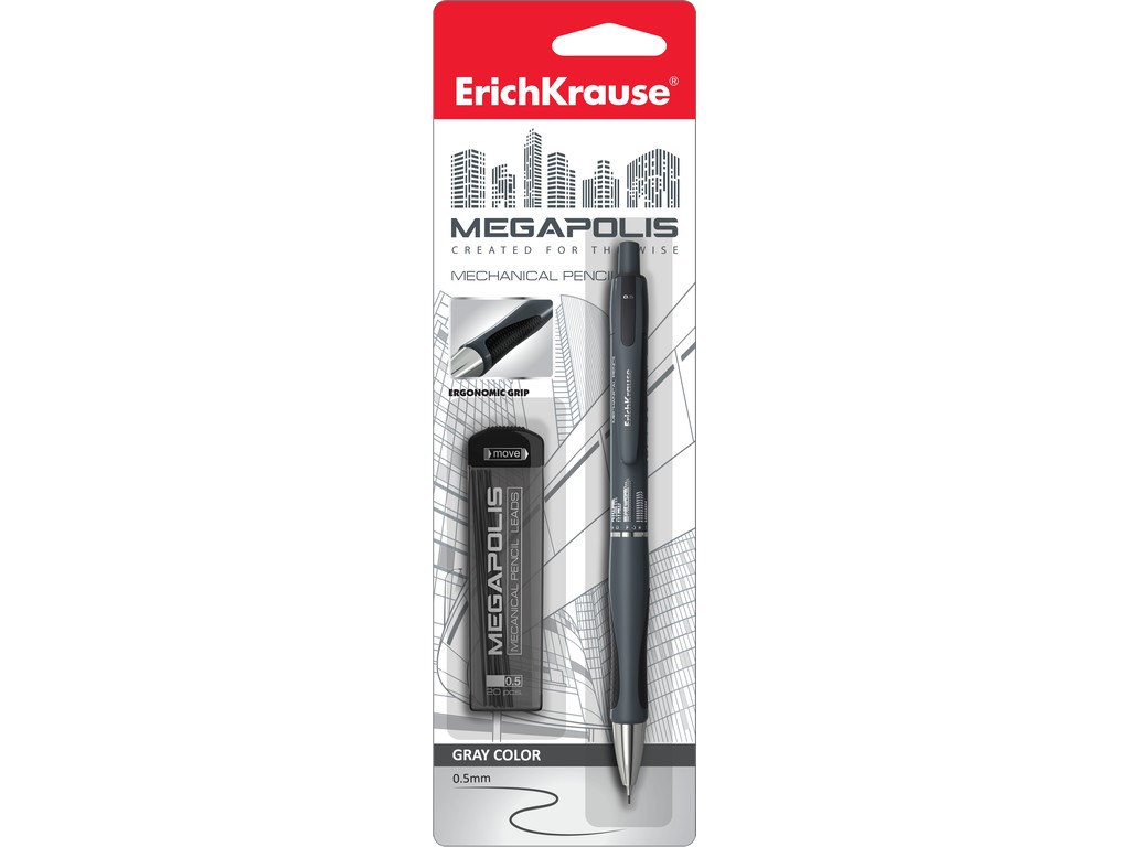 Set creion mecanic Erich Krause Megapolis Concept 0 5mm + mine rezerva