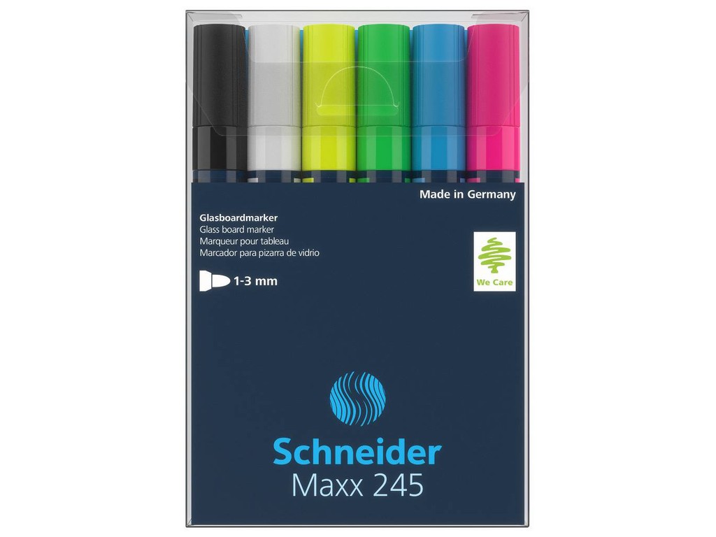 Marker pentru sticla Schneider Maxx 245 6/set sanito.ro