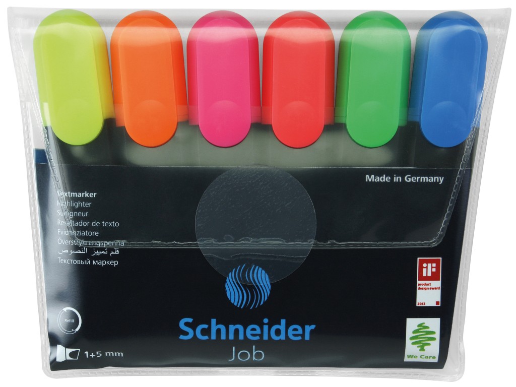 Set Textmarker Schneider Job 6 Culori 2021 sanito.ro