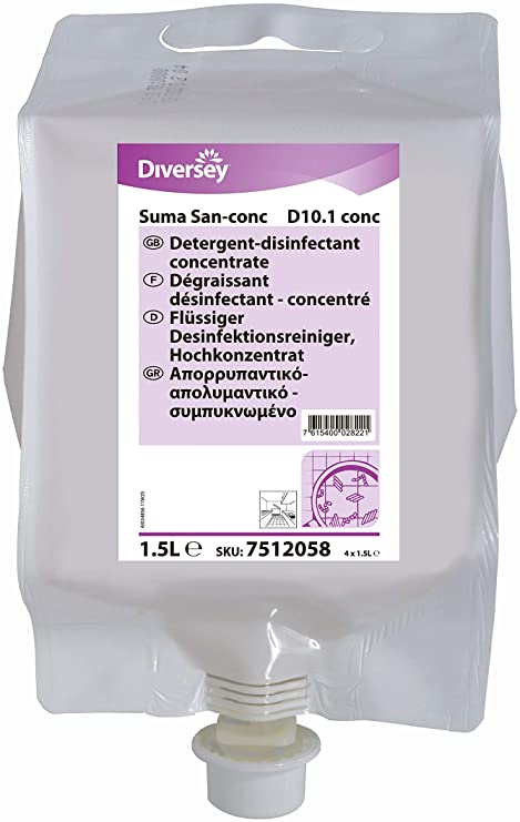 Detergent Dezinfectant Concentrat Bucatarie Suma San D10.1 Diversey 1.5l 2021 sanito.ro