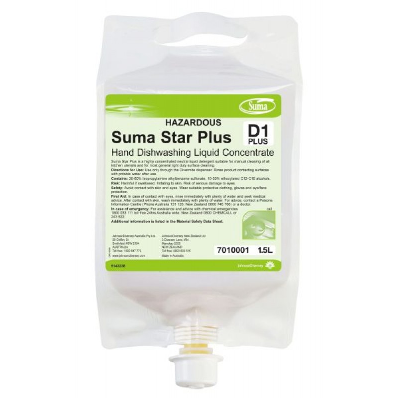 Detergent vase manual SUMA STAR D1 Plus Diversey 1.5L Diversey