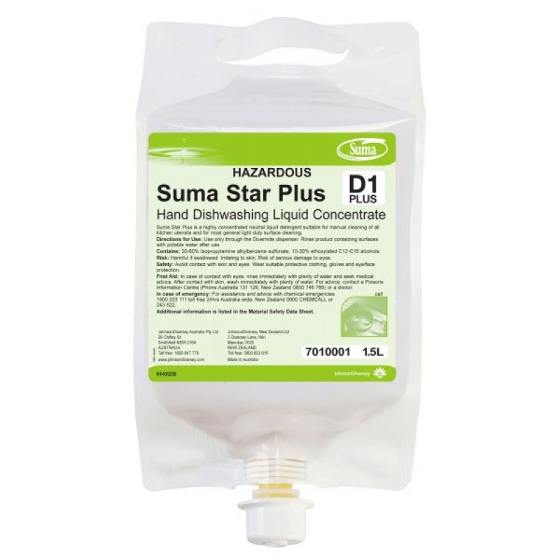 Detergent vase manual SUMA STAR D1 Plus  Diversey  1.5L