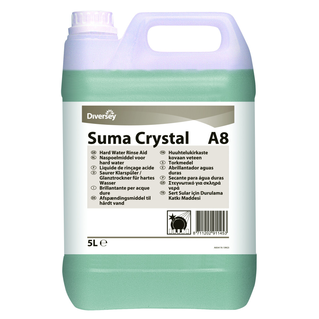 Poza Aditiv clatire pentru masina de spalat vase SUMA Crystal A8 Diversey 5L