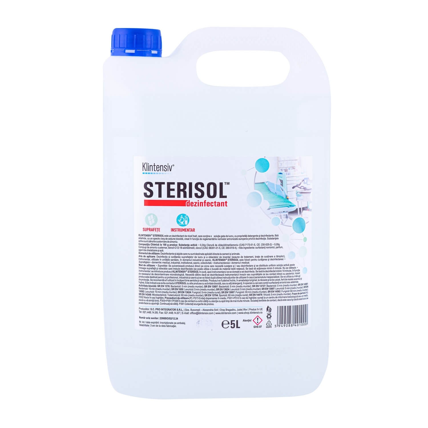 STERISOL™ – Dezinfectant de nivel inalt RTU 5 litri Klintensiv imagine 2022 depozituldepapetarie.ro