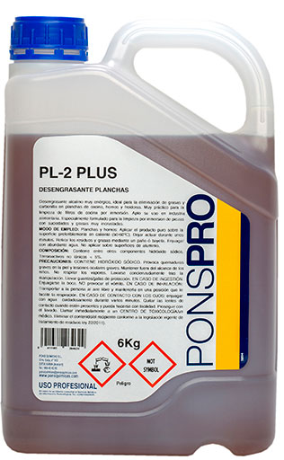 Detergent concentrat decapant degresant pentru plite fierbinti pl 2 plus asevi 5l