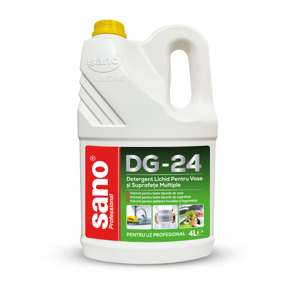 Detergent Lichid Pentru Vase si Suprafete Multiple SANO PROFESSIONAL DG-24 4L sanito.ro imagine 2022 depozituldepapetarie.ro