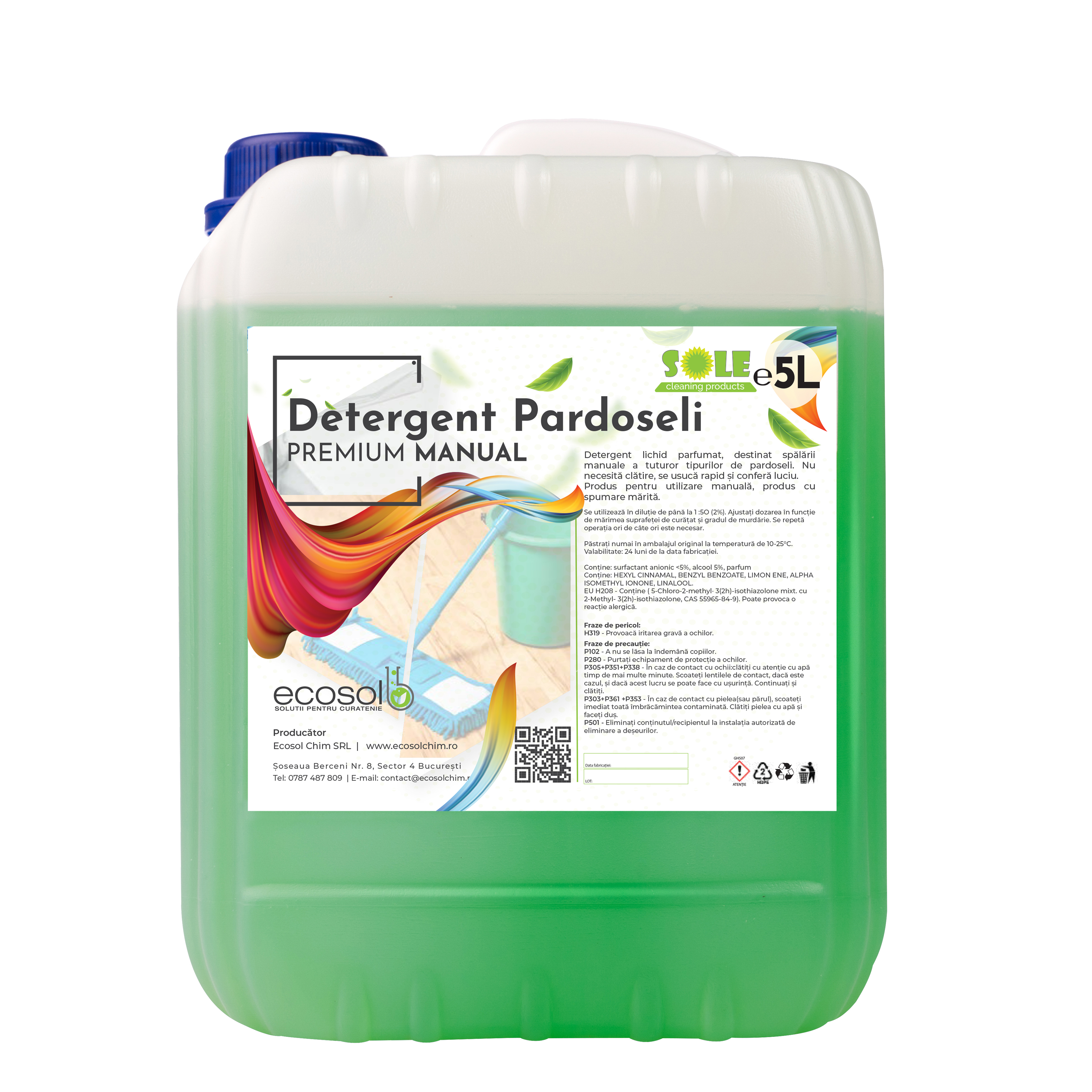 Detergent pardoseala Manual premium 5L Canistra AQAS AQAS