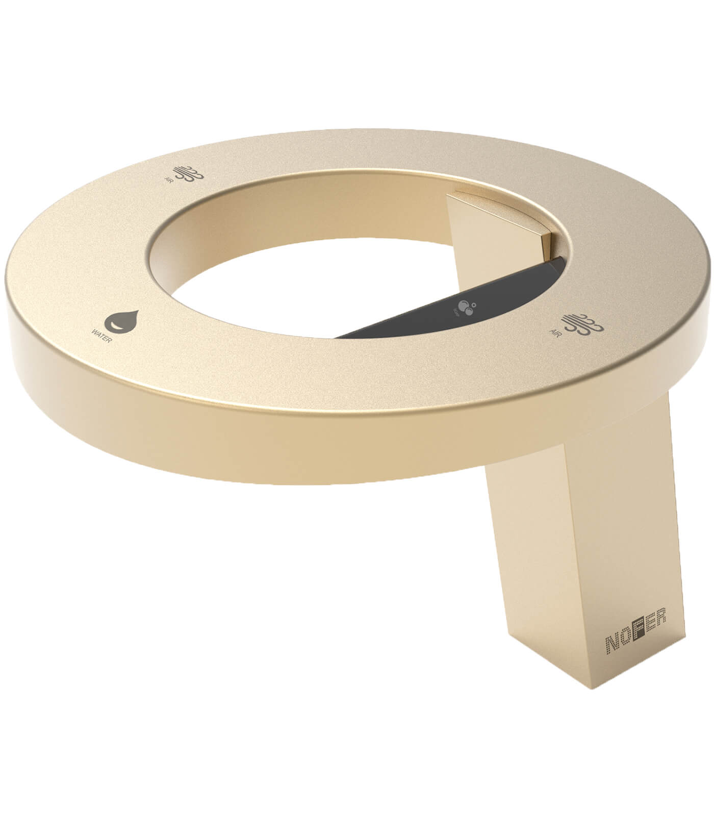 Uscator de maini dozator de sapun si set de robinet pe blat auriu Concept 3 Nofer