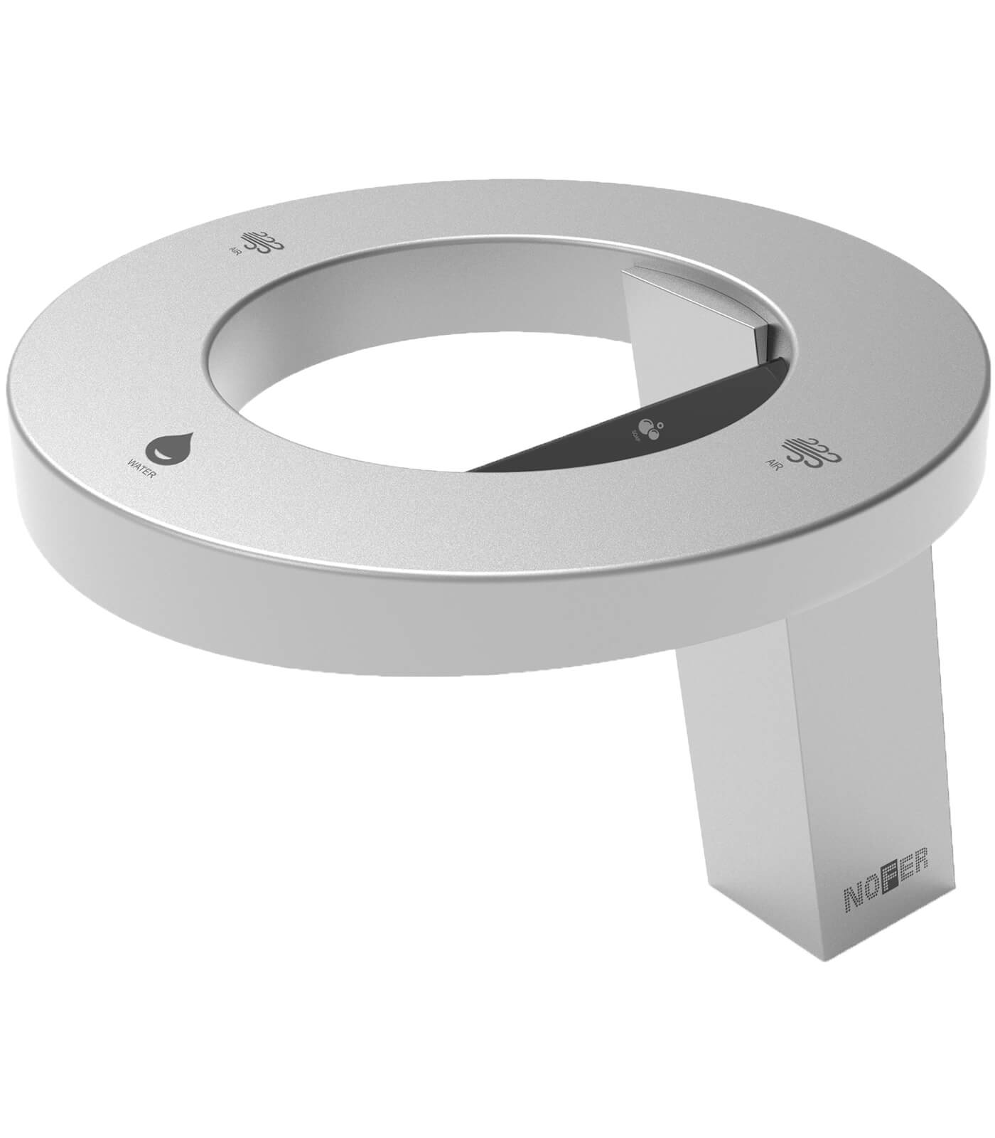 Uscator de maini dozator de sapun si set de robinet pe blat argintiu Concept 3 Nofer