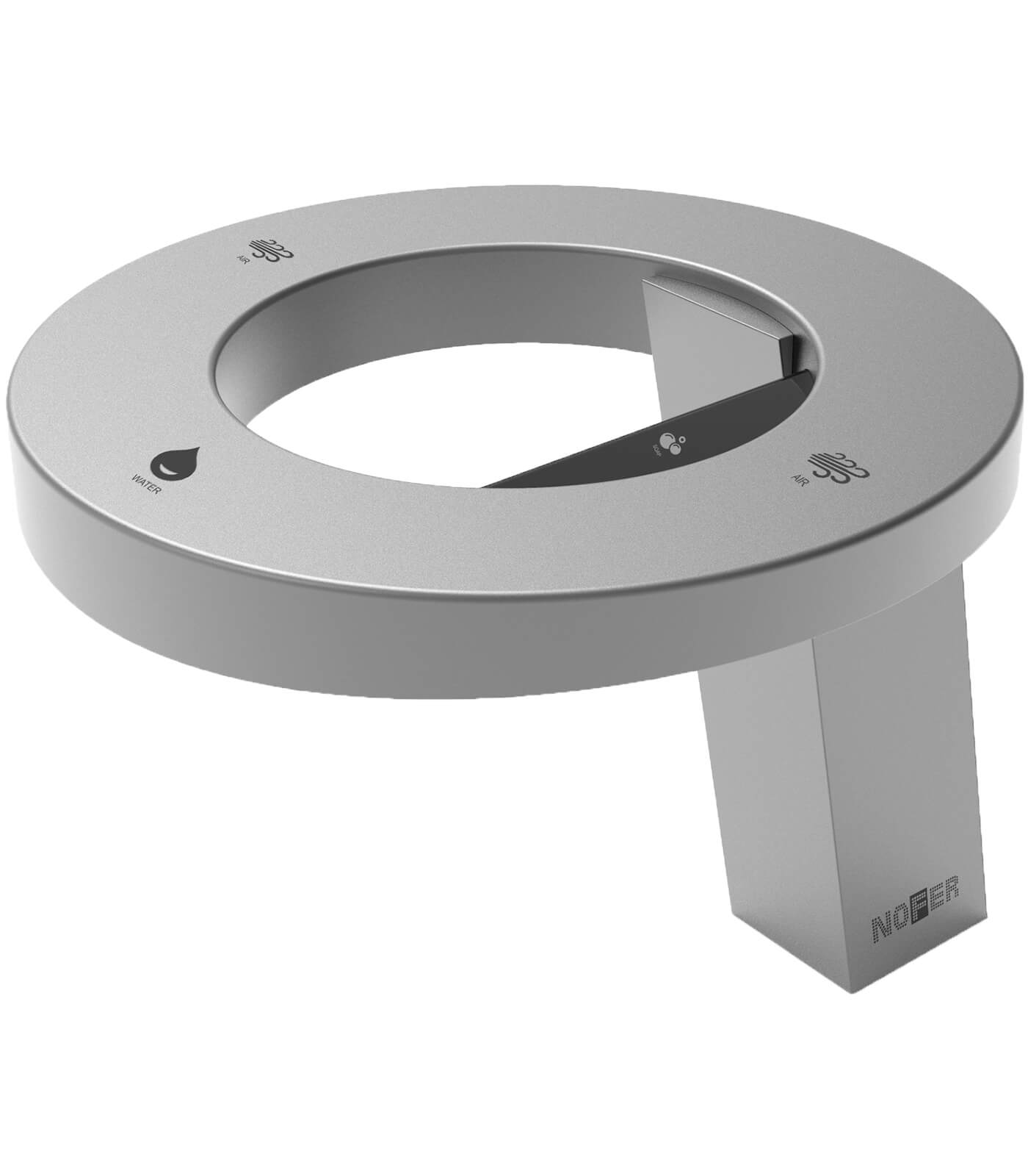 Uscator de maini dozator de sapun si set de robinet pe blat culoare titan Concept 3 Nofer