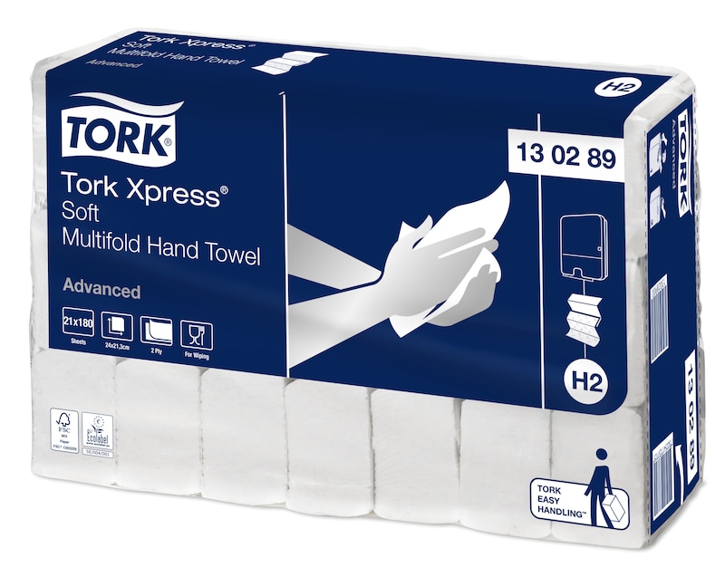 Servetele albe Express Tork Advanced  2 straturi  180buc/pachet