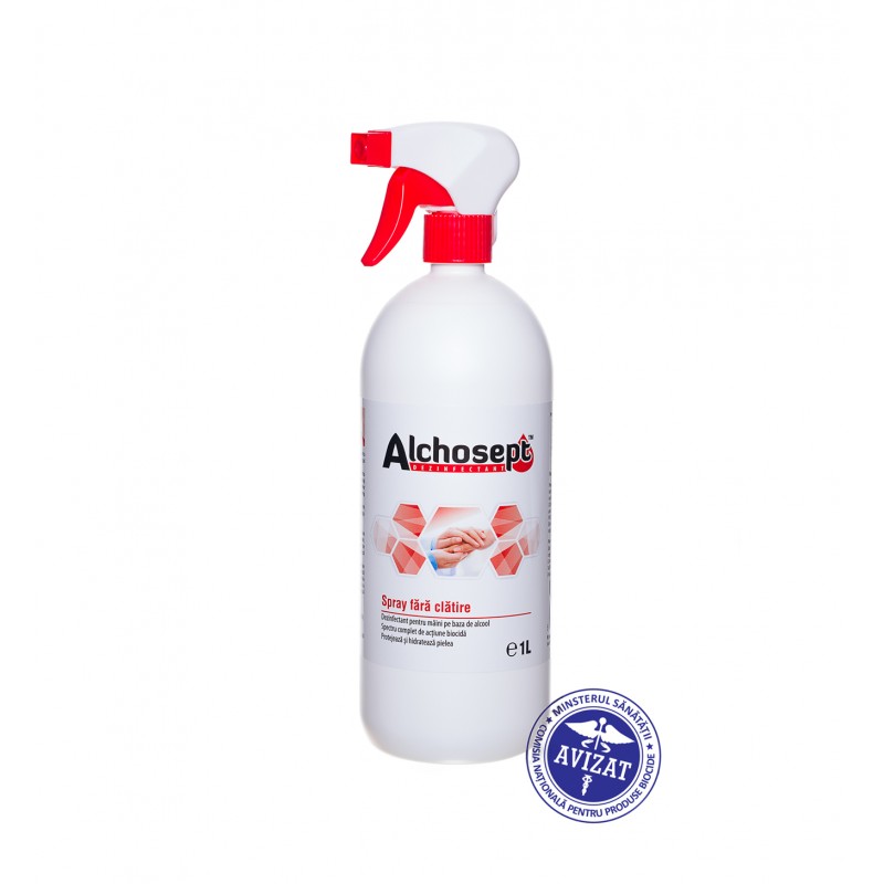 Dezinfectant Virucid spray pentru maini si tegumente 1000 ml Alchosept Avizat MS Klintensiv
